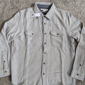 Outerknown Men's Blanket Shirt in Heather Gray - Size Large